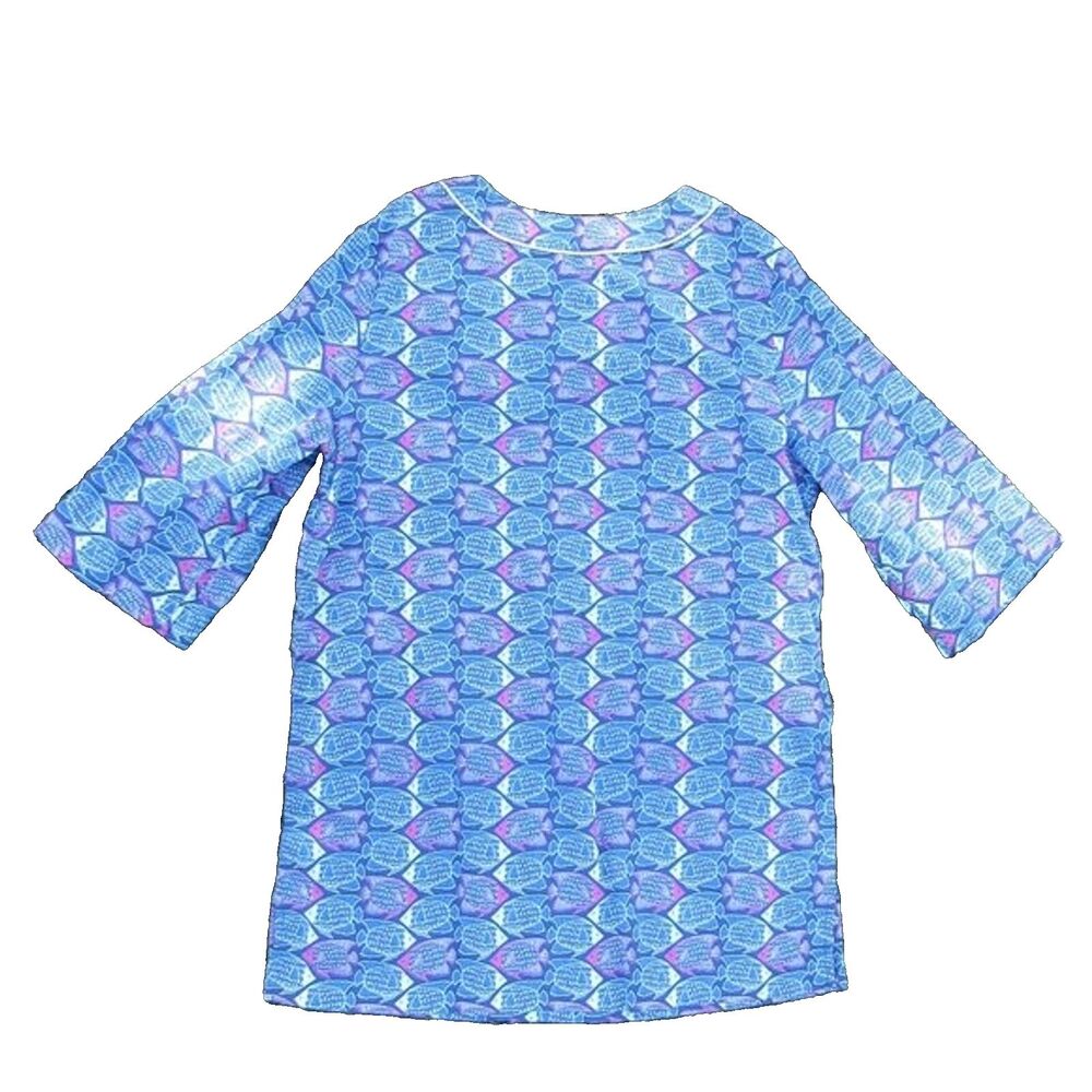 Vineyard Vines Girls M 10-12 Fish Print Tunic Royal Blue Cotton Style 7W0152 - Picture 7 of 16